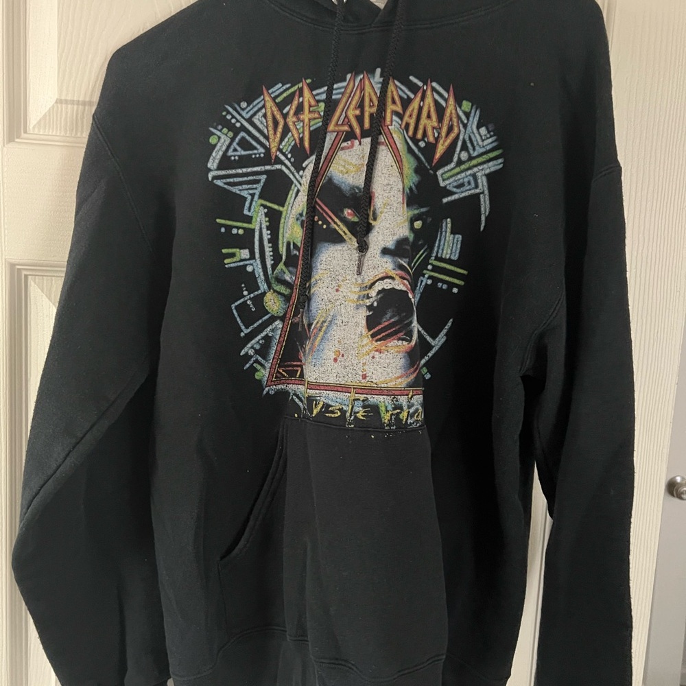 Def Leppard Black Hoodie Sweatshirt